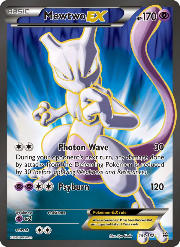 Mewtwo EX Ultra Rare Pokemon card #157 from BREAKthrough