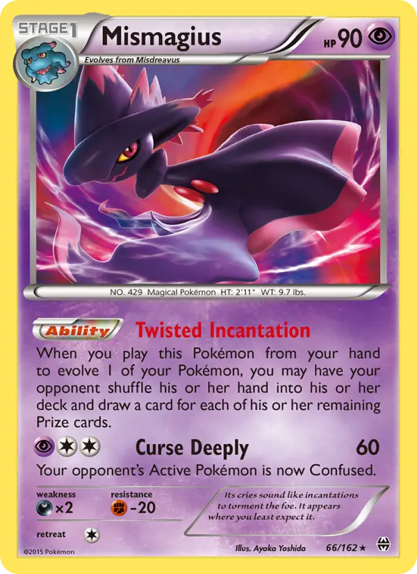 Mismagius Rare Pokemon card #66 from BREAKthrough