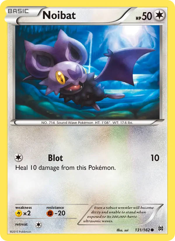 Noibat Common Pokemon card #131 from BREAKthrough