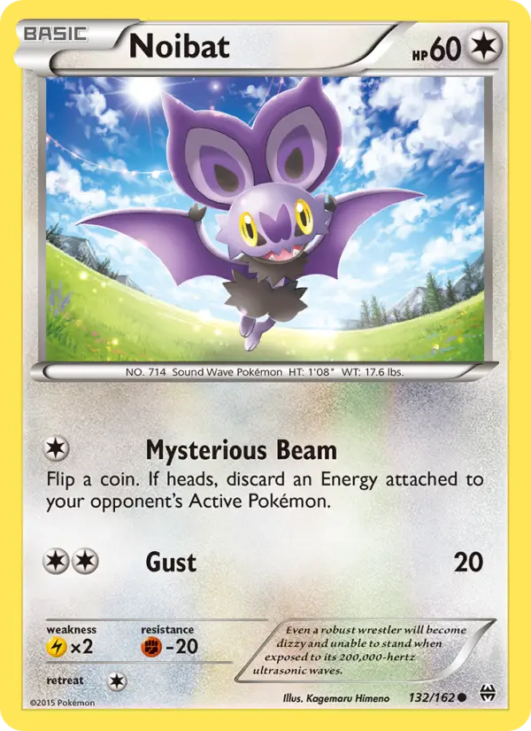 Noibat Common Pokemon card #132 from BREAKthrough