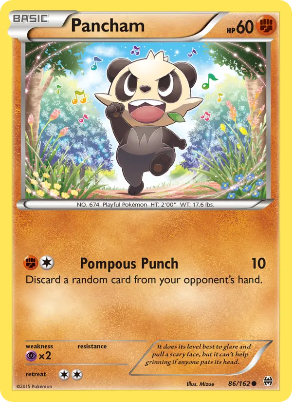 Pancham Common Pokemon card #86 from BREAKthrough