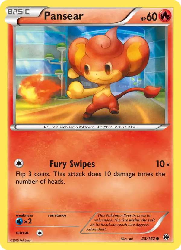 Pansear Common Pokemon card #23 from BREAKthrough