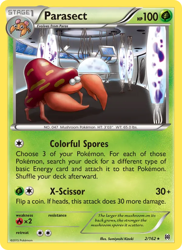Parasect Rare Pokemon card #2 from BREAKthrough