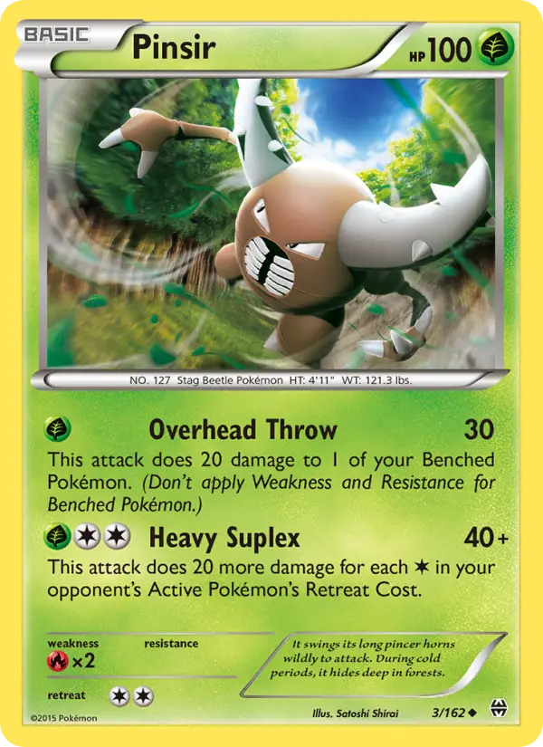 Pinsir Uncommon Pokemon card #3 from BREAKthrough