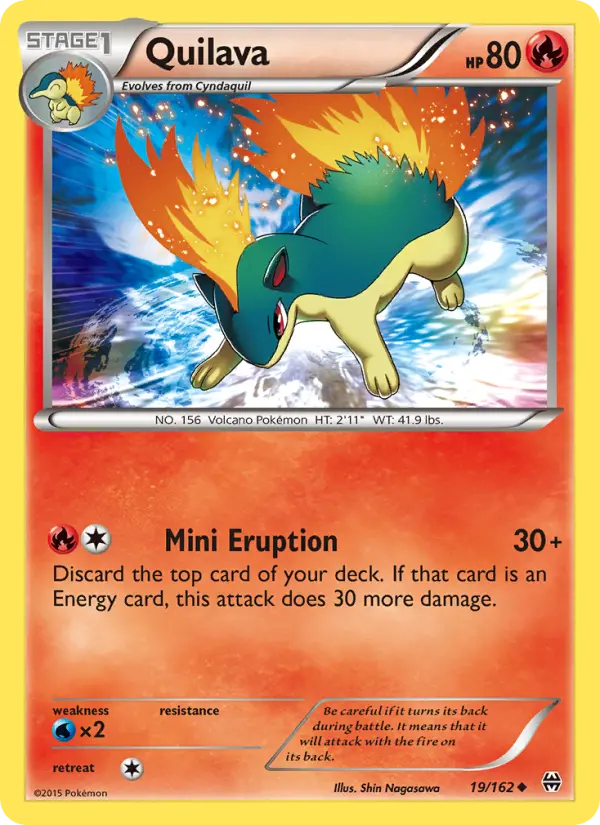 Quilava Uncommon Pokemon card #19 from BREAKthrough