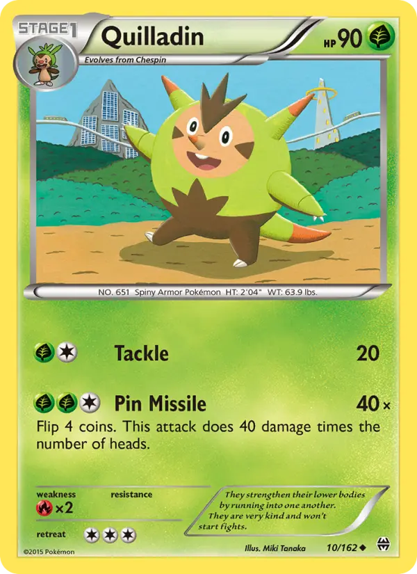 Quilladin Uncommon Pokemon card #10 from BREAKthrough