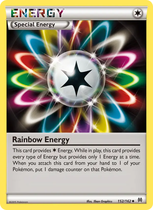 Rainbow Energy Uncommon Pokemon card #152 from BREAKthrough