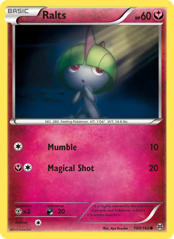 Ralts Common Pokemon card #100 from BREAKthrough