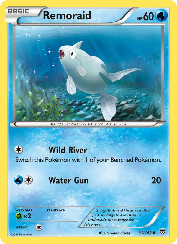 Remoraid Common Pokemon card #31 from BREAKthrough