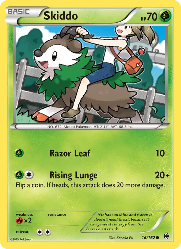 Skiddo Common Pokemon card #16 from BREAKthrough