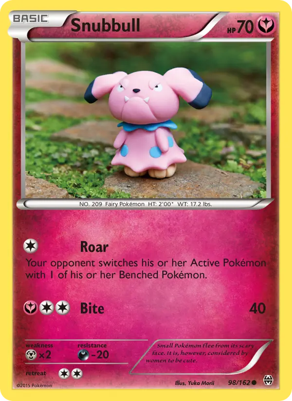 Snubbull Common Pokemon card #98 from BREAKthrough