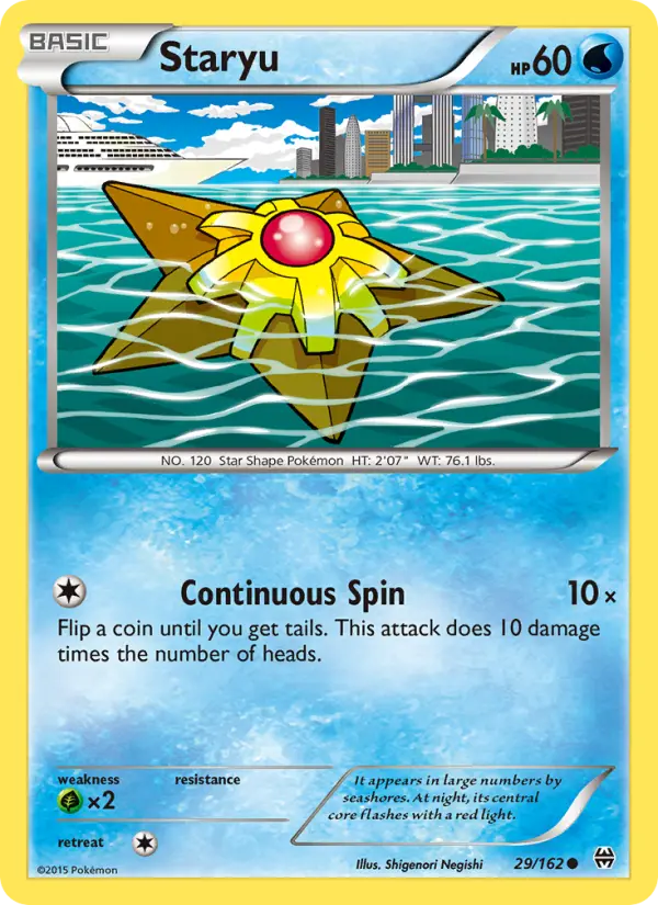 Staryu Common Pokemon card #29 from BREAKthrough