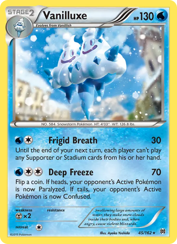 Vanilluxe Rare Pokemon card #45 from BREAKthrough