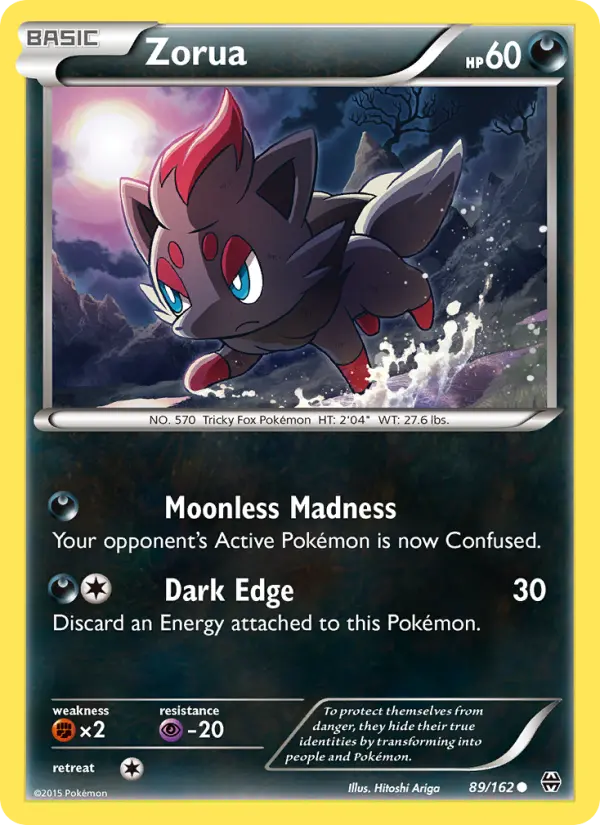 Zorua Common Pokemon card #89 from BREAKthrough