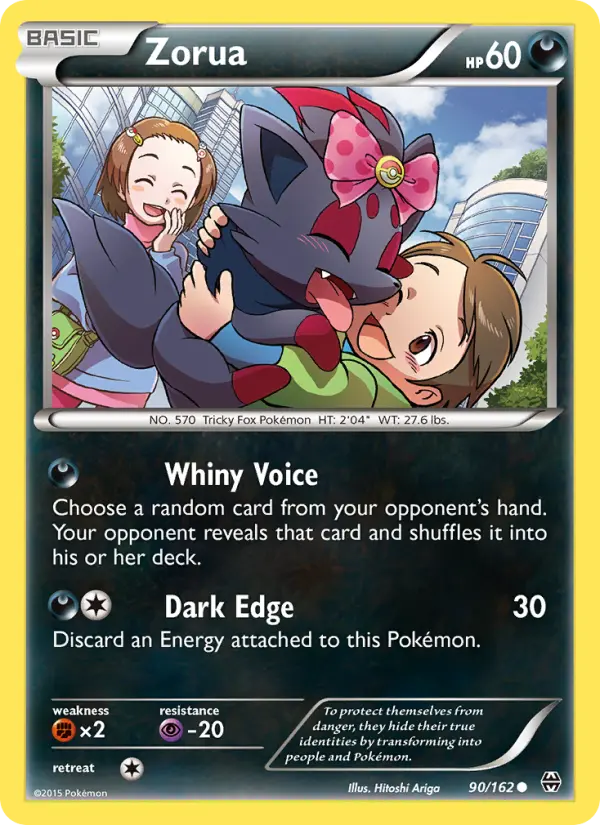 Zorua Common Pokemon card #90 from BREAKthrough
