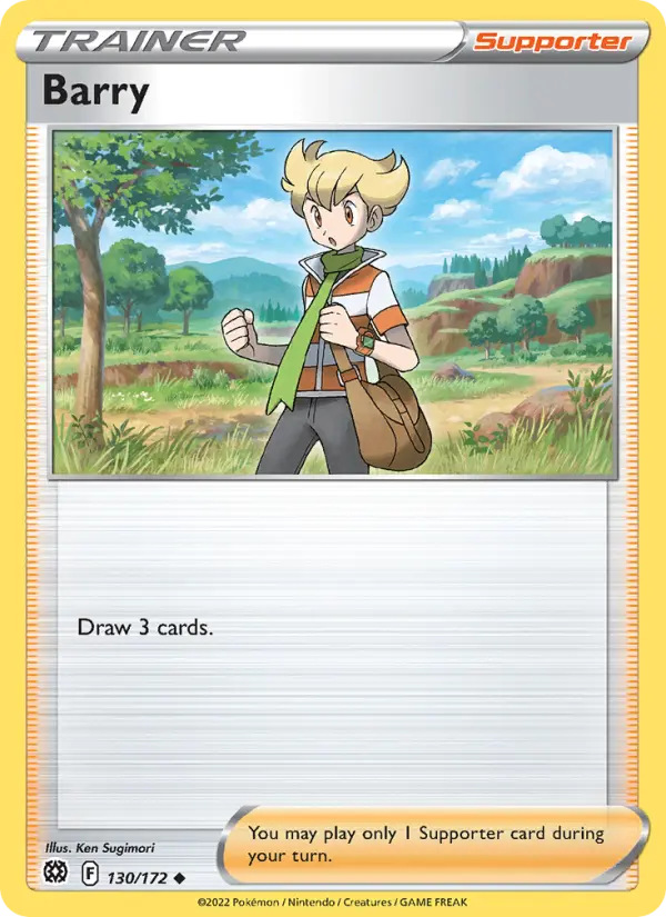 Barry Uncommon Pokemon card #130 from Brilliant Stars