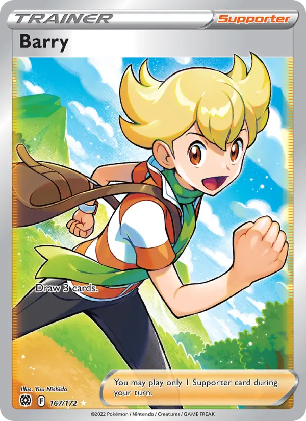 Barry Ultra Rare Pokemon card #167 from Brilliant Stars