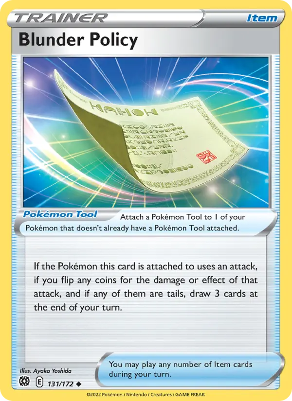 Blunder Policy Uncommon Pokemon card #131 from Brilliant Stars