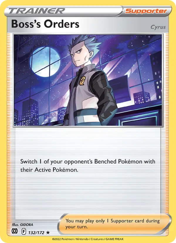 Boss's Orders Holo Rare Pokemon card #132 from Brilliant Stars