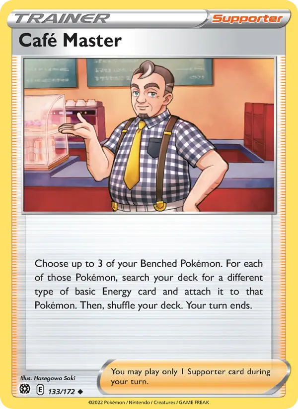 Café Master Uncommon Pokemon card #133 from Brilliant Stars