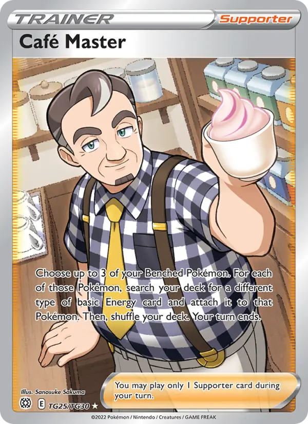 Café Master Ultra Rare Pokemon card #TG25 from Brilliant Stars