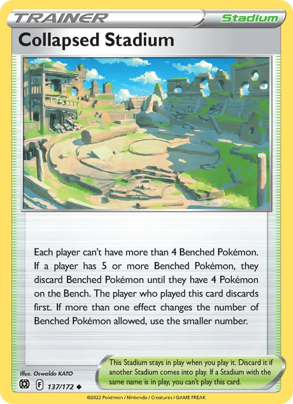 Collapsed Stadium Uncommon Pokemon card #137 from Brilliant Stars