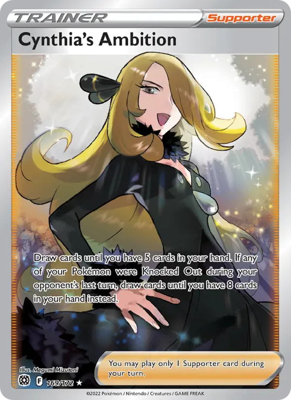 Cynthia's Ambition Ultra Rare Pokemon card #169 from Brilliant Stars