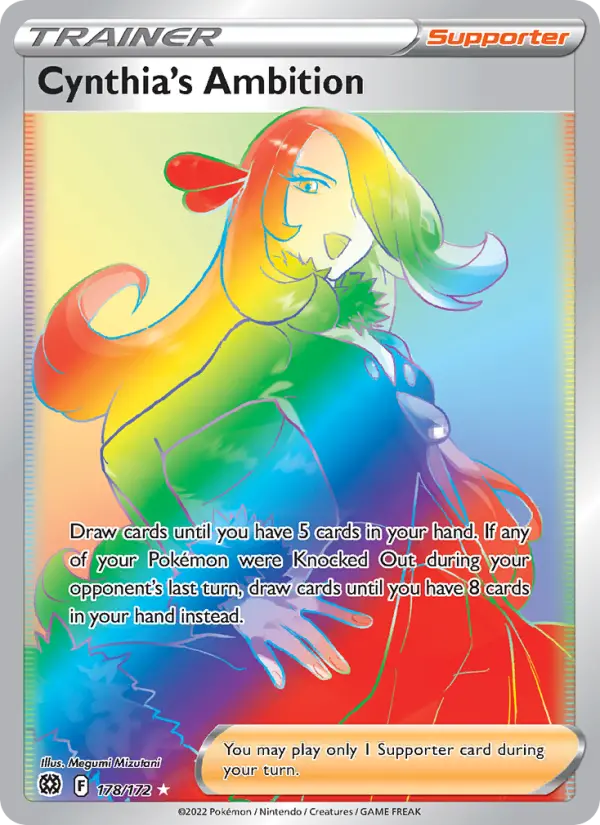 Cynthia's Ambition Secret Rare Pokemon card #178 from Brilliant Stars