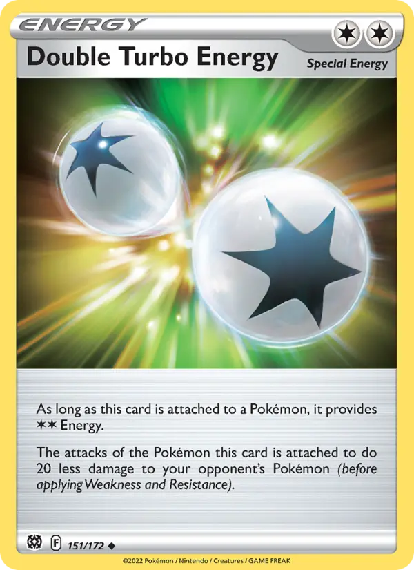 Double Turbo Energy Uncommon Pokemon card #151 from Brilliant Stars