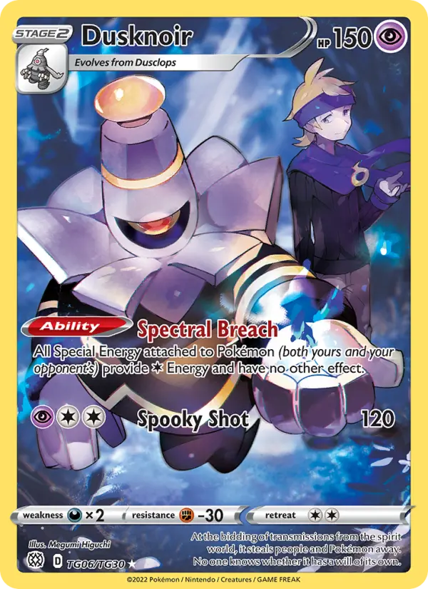Dusknoir Rare Pokemon card #TG06 from Brilliant Stars