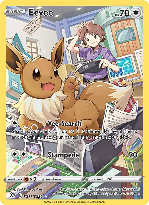 Eevee Rare Pokemon card #TG11 from Brilliant Stars