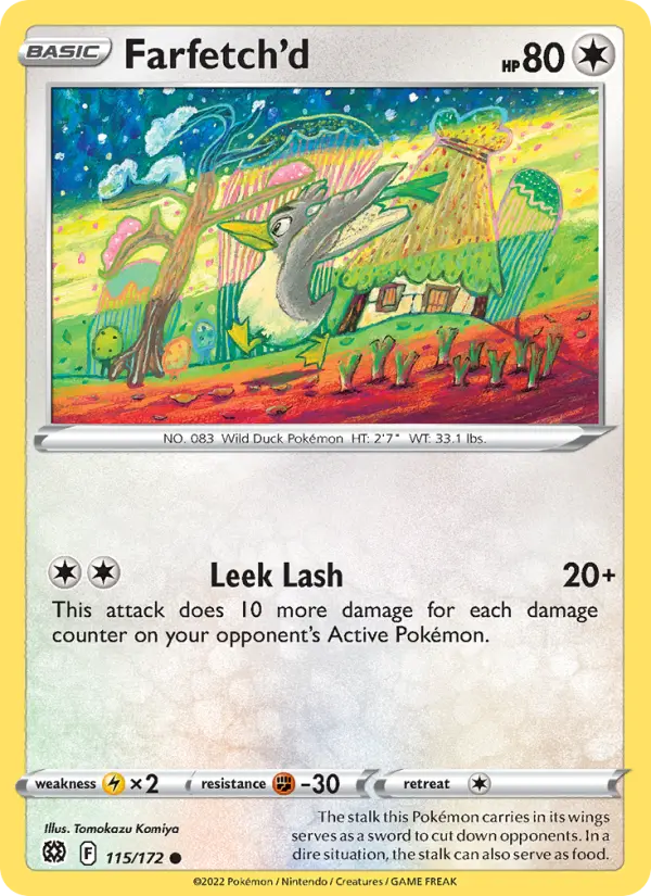 Farfetch'd Common Pokemon card #115 from Brilliant Stars