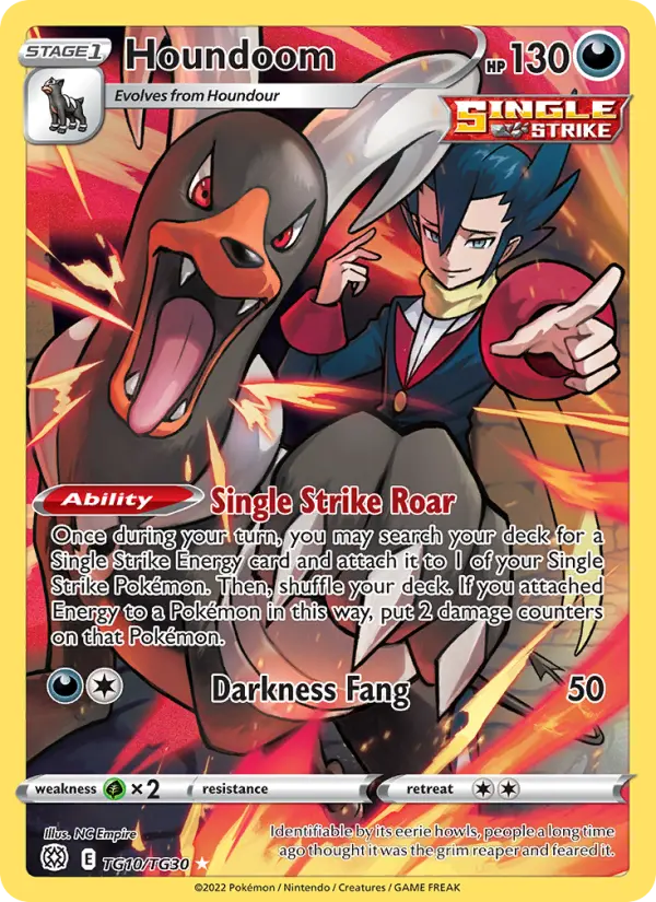 Houndoom Rare Pokemon card #TG10 from Brilliant Stars