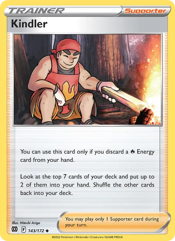 Kindler Uncommon Pokemon card #143 from Brilliant Stars