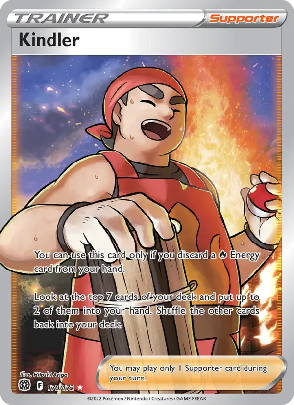 Kindler Ultra Rare Pokemon card #170 from Brilliant Stars