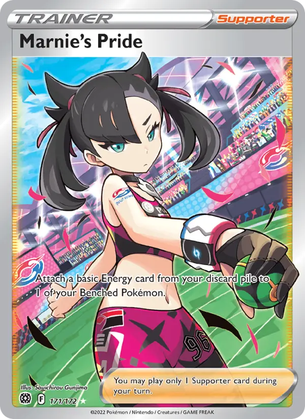 Marnie's Pride Ultra Rare Pokemon card #171 from Brilliant Stars
