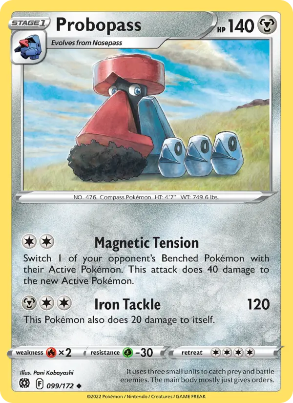 Probopass Uncommon Pokemon card #099 from Brilliant Stars