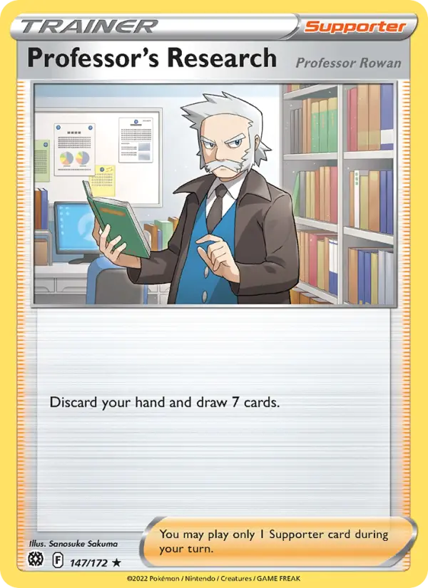 Professor's Research Holo Rare Pokemon card #147 from Brilliant Stars