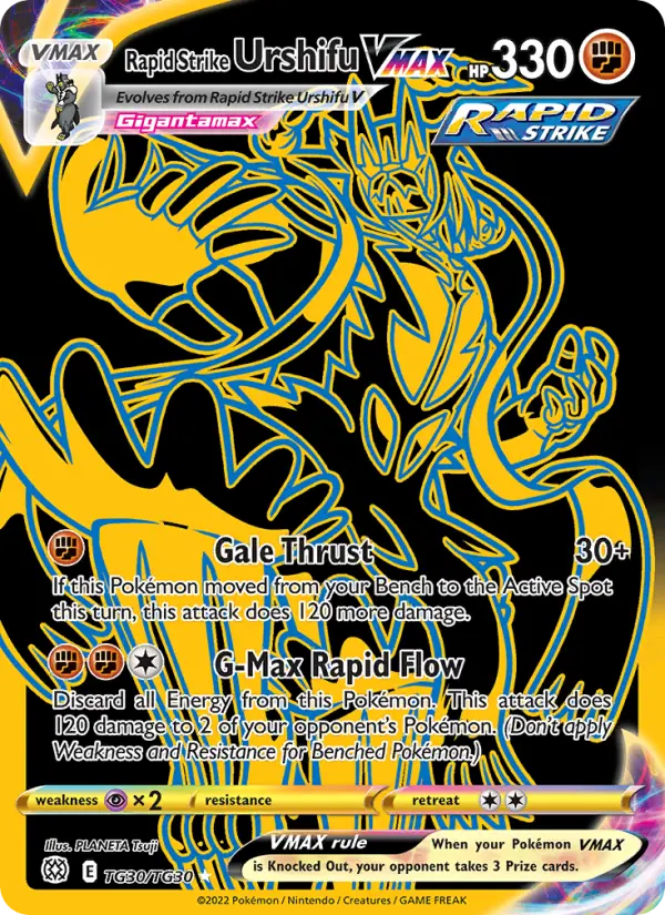 Rapid Strike Urshifu VMAX Secret Rare Pokemon card #TG30 from Brilliant Stars
