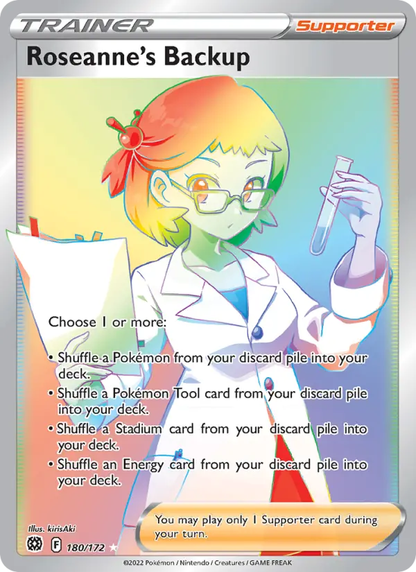 Roseanne's Backup Secret Rare Pokemon card #180 from Brilliant Stars