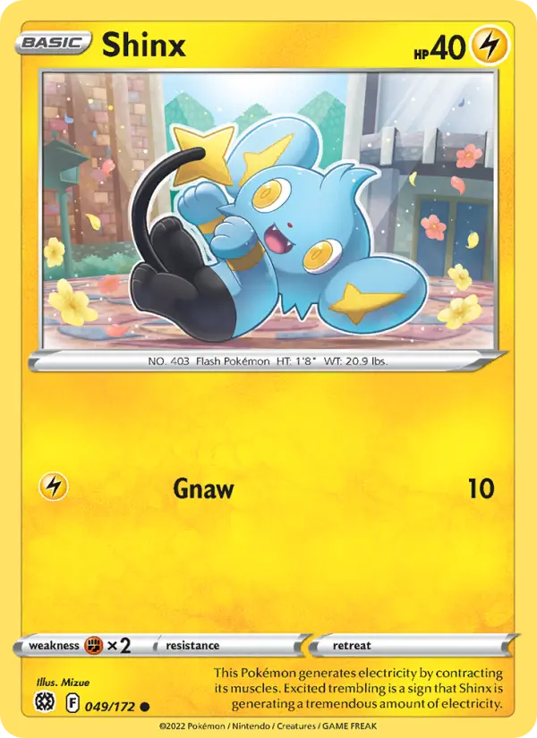 Shinx Common Pokemon card #049 from Brilliant Stars