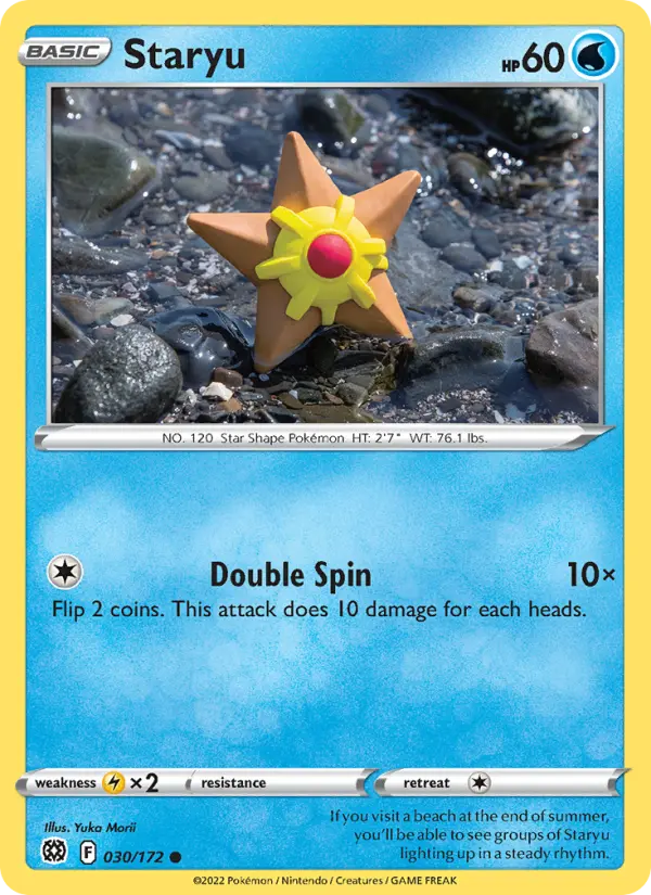 Staryu Common Pokemon card #030 from Brilliant Stars