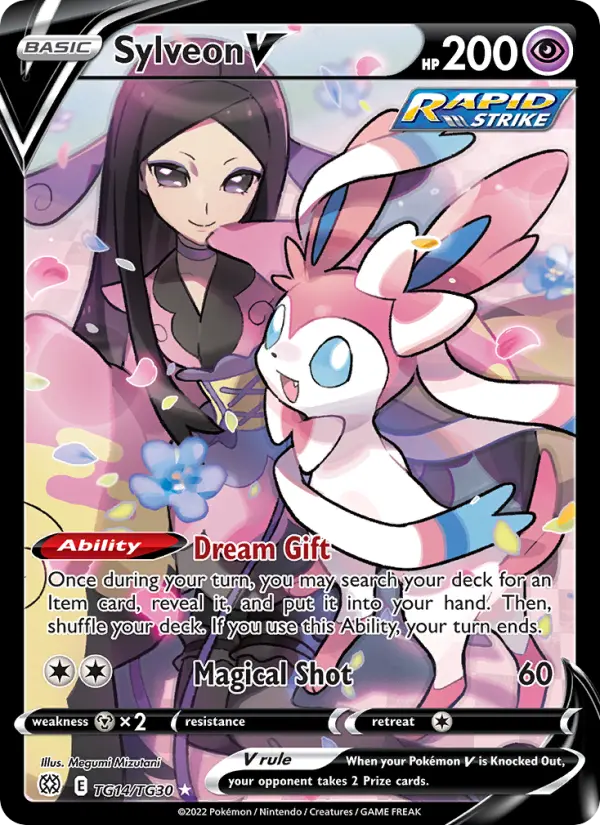 Sylveon V Ultra Rare Pokemon card #TG14 from Brilliant Stars