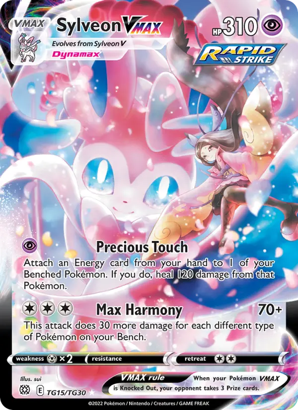 Sylveon VMAX Ultra Rare Pokemon card #TG15 from Brilliant Stars
