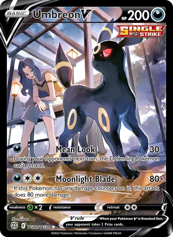 Umbreon V Ultra Rare Pokemon card #TG22 from Brilliant Stars