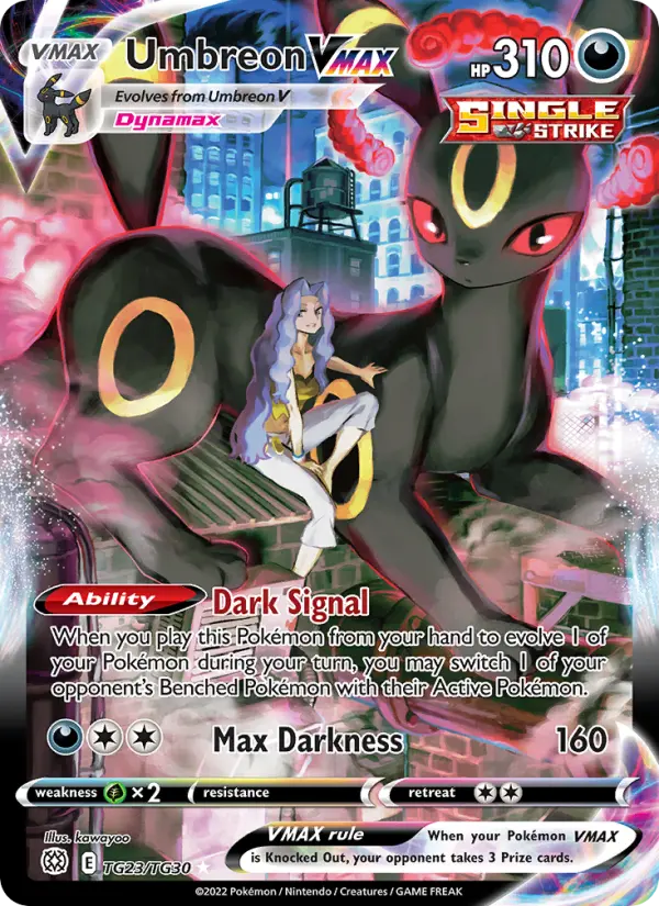 Umbreon VMAX Ultra Rare Pokemon card #TG23 from Brilliant Stars
