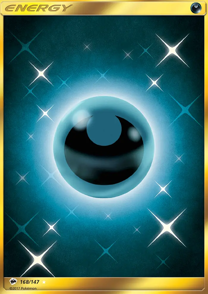 Darkness Energy Secret Rare Pokemon card #168 from Burning Shadows