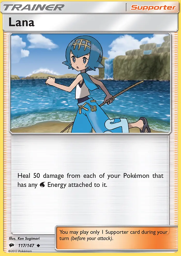 Lana Uncommon Pokemon card #117 from Burning Shadows