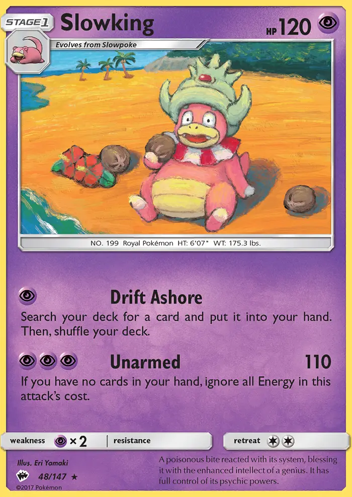 Slowking Rare Pokemon card #48 from Burning Shadows