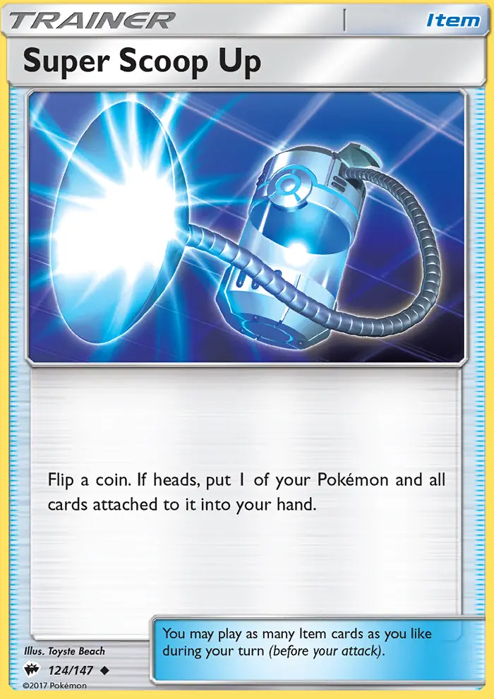 Super Scoop Up Uncommon Pokemon card #124 from Burning Shadows